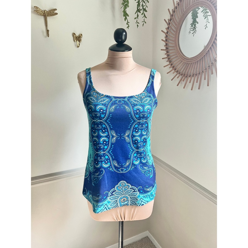 Vintage Y2K Paisley‎ Printed Tank Top